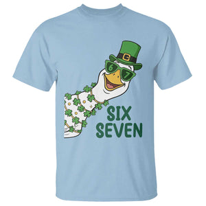 Chaotic Goose Six Seven Meme T Shirt Funny St Patricks Day Gift TS12 Light Blue Print Your Wear