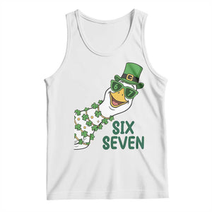 Chaotic Goose Six Seven Meme Tank Top Funny St Patricks Day Gift TS12 White Print Your Wear