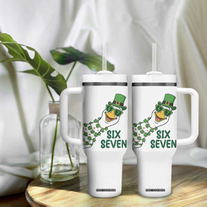 Chaotic Goose Six Seven Meme Tumbler With Handle Funny St Patricks Day Gift TS12 Print Your Wear