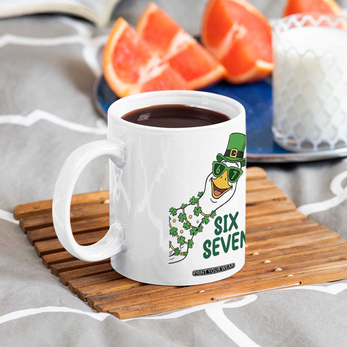 Chaotic Goose Six Seven Meme Coffee Mug Funny St Patricks Day Gift TS12 Print Your Wear