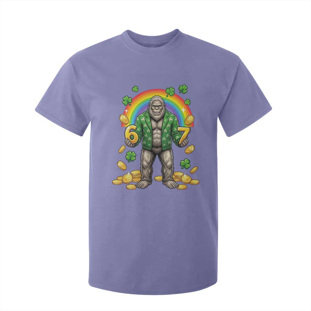 Bigfoot Six Seven Meme T Shirt For Kid Funny St Patricks Day Gift TS12 Violet Print Your Wear