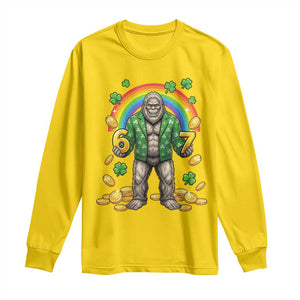 Bigfoot Six Seven Meme Long Sleeve Shirt Funny St Patricks Day Gift TS12 Daisy Print Your Wear