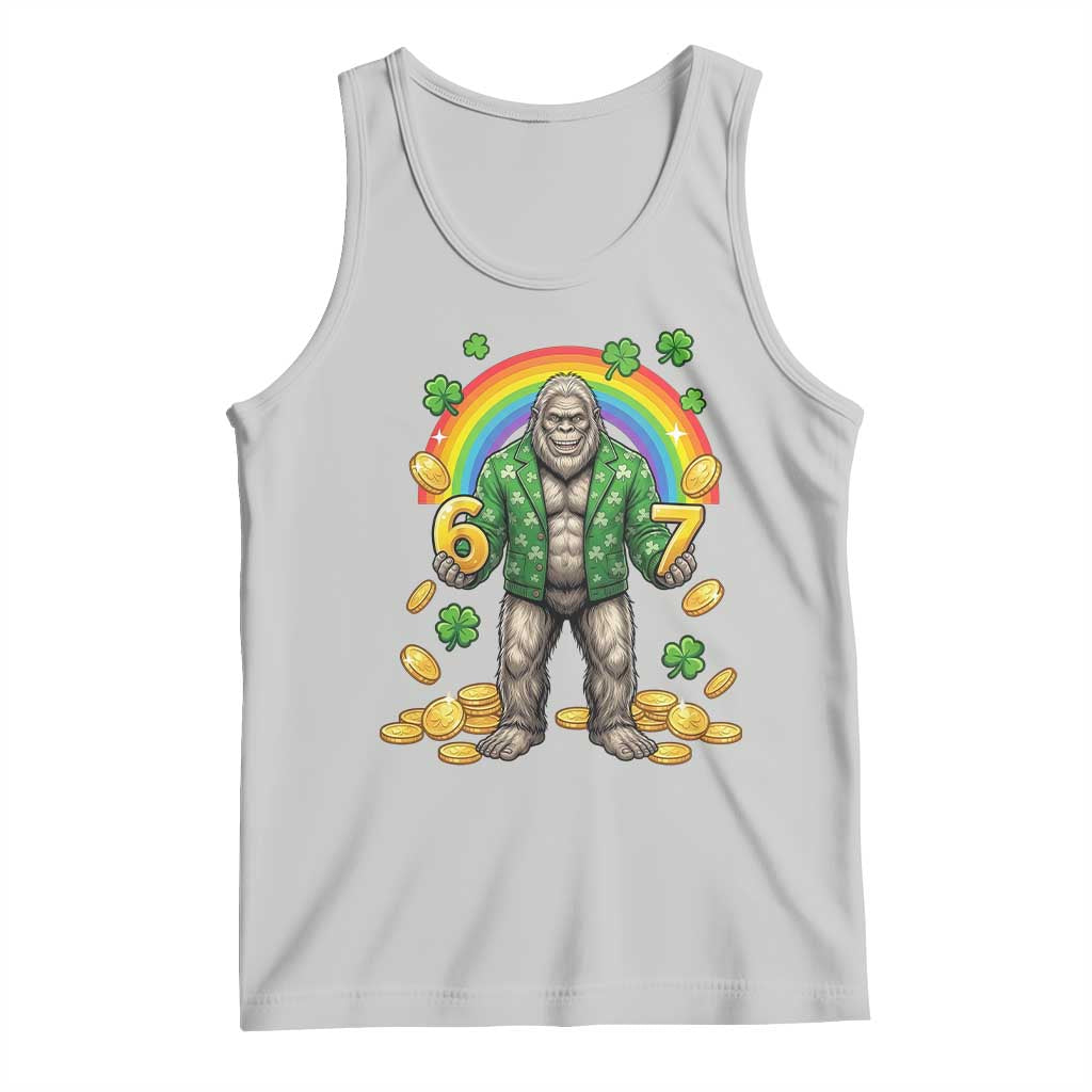 Bigfoot Six Seven Meme Tank Top Funny St Patricks Day Gift TS12 Ash Print Your Wear