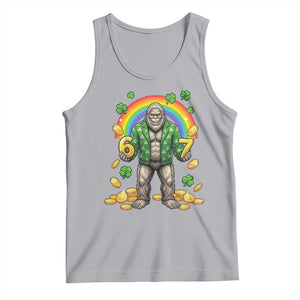 Bigfoot Six Seven Meme Tank Top Funny St Patricks Day Gift TS12 Athletic Heather Print Your Wear