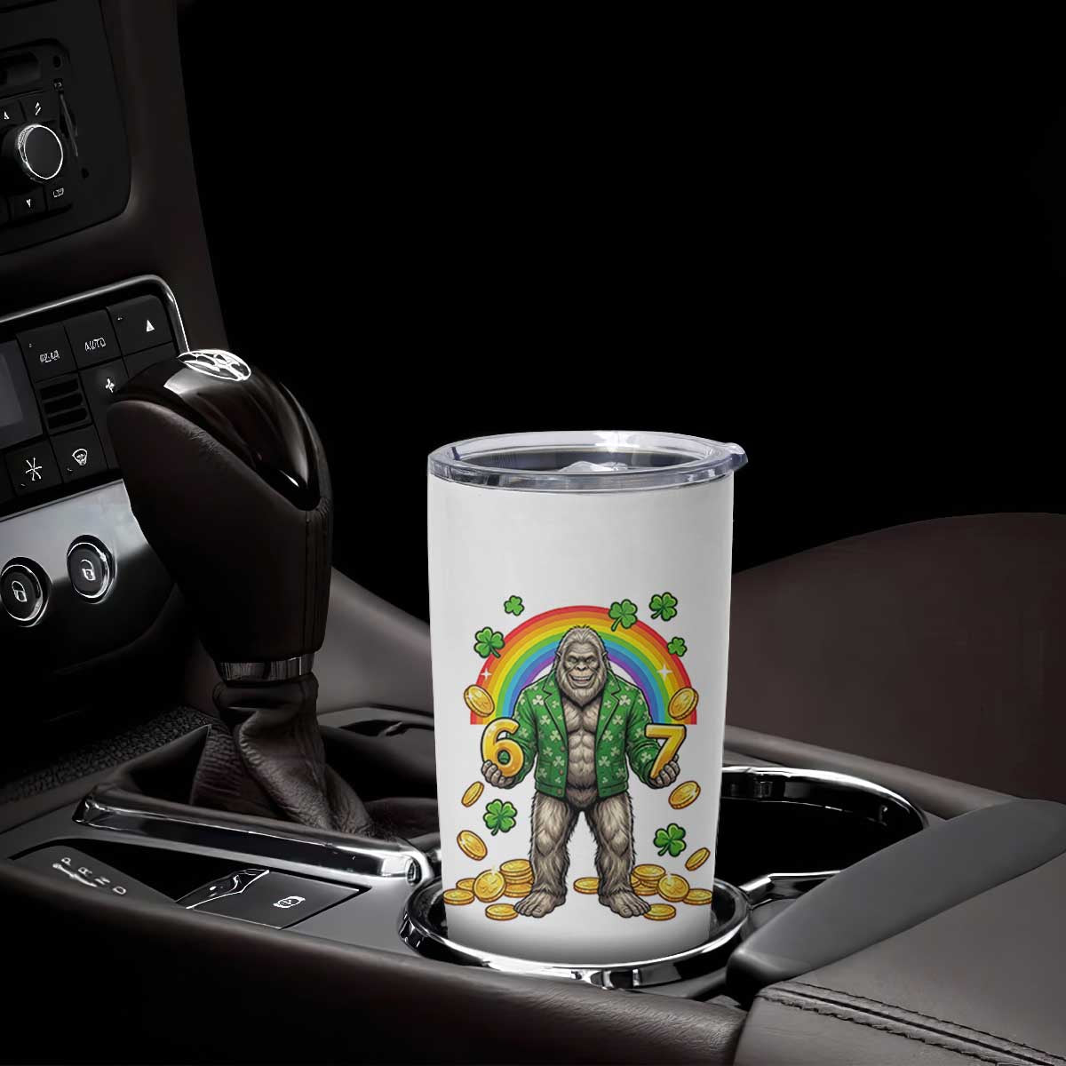 Bigfoot Six Seven Meme Tumbler Cup Funny St Patricks Day Gift TS12 Print Your Wear