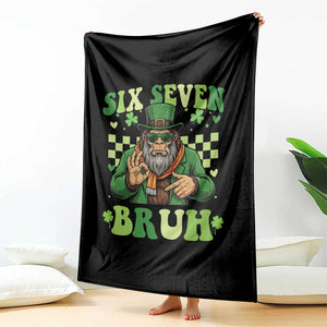 Bigfoot Six Seven Bruh Throw Blanket Gen Z Irish Gift TS12 Print Your Wear