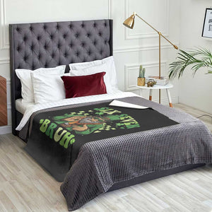 Bigfoot Six Seven Bruh Throw Blanket Gen Z Irish Gift TS12 Print Your Wear