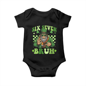 Bigfoot Six Seven Bruh Baby Onesie Gen Z Irish Gift TS12 Black Print Your Wear