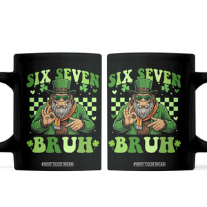 Bigfoot Six Seven Bruh Coffee Mug Gen Z Irish Gift TS12 Black Print Your Wear