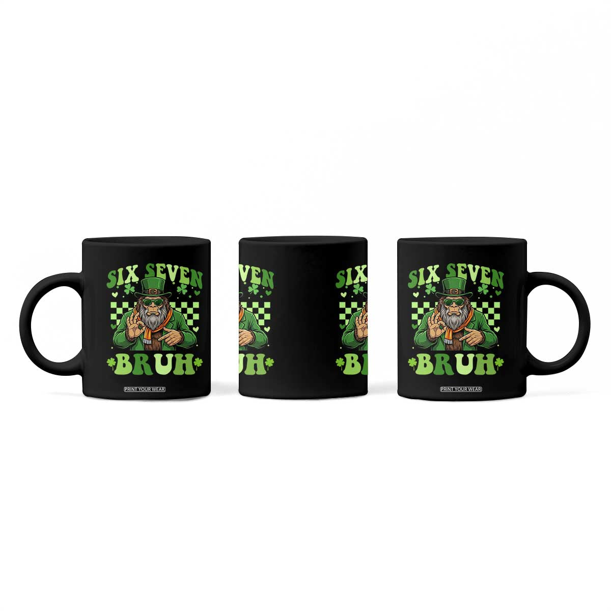 Bigfoot Six Seven Bruh Coffee Mug Gen Z Irish Gift TS12 Print Your Wear