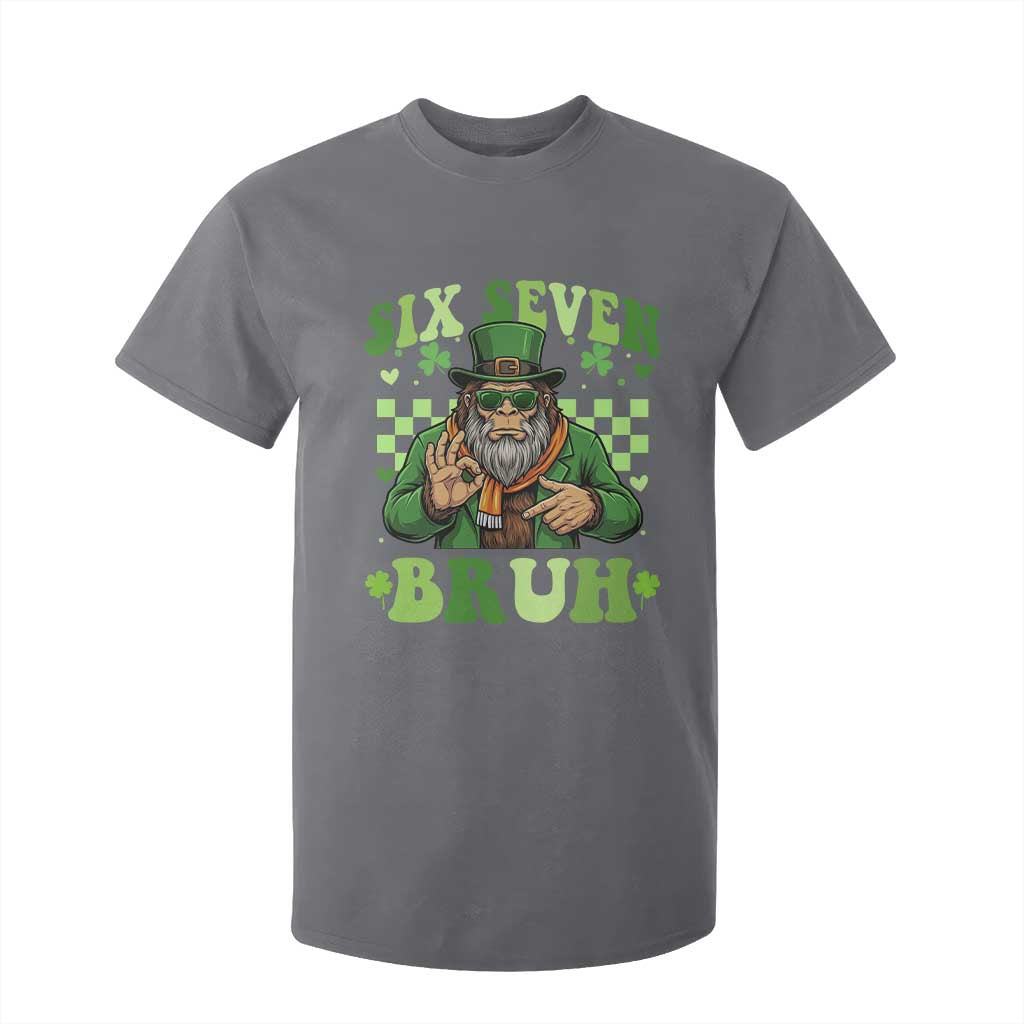 Bigfoot Six Seven Bruh T Shirt For Kid Gen Z Irish Gift TS12 Charcoal Print Your Wear