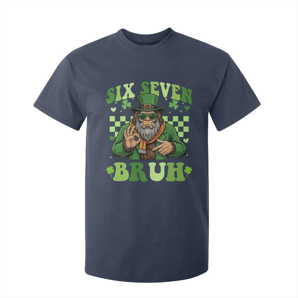 Bigfoot Six Seven Bruh T Shirt For Kid Gen Z Irish Gift TS12 Navy Print Your Wear