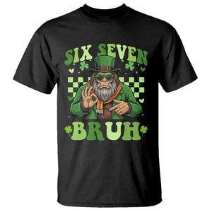 Bigfoot Six Seven Bruh T Shirt Gen Z Irish Gift TS12 Black Print Your Wear