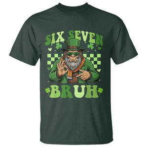 Bigfoot Six Seven Bruh T Shirt Gen Z Irish Gift TS12 Dark Forest Green Print Your Wear