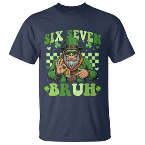 Bigfoot Six Seven Bruh T Shirt Gen Z Irish Gift TS12 Navy Print Your Wear