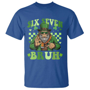 Bigfoot Six Seven Bruh T Shirt Gen Z Irish Gift TS12 Royal Blue Print Your Wear