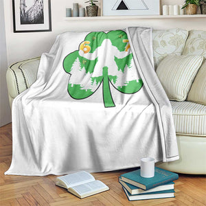 St Patricks Day Bigfoot Shamrock Throw Blanket Six Seven Meme TS12 Print Your Wear