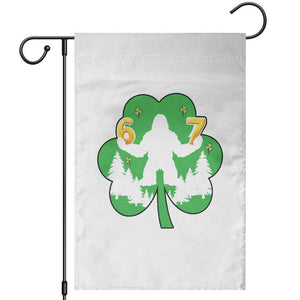 St Patricks Day Bigfoot Shamrock Garden Flag Six Seven Meme TS12 White Print Your Wear