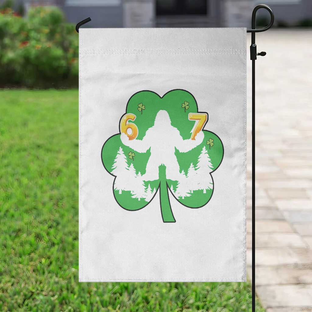 St Patricks Day Bigfoot Shamrock Garden Flag Six Seven Meme TS12 Print Your Wear