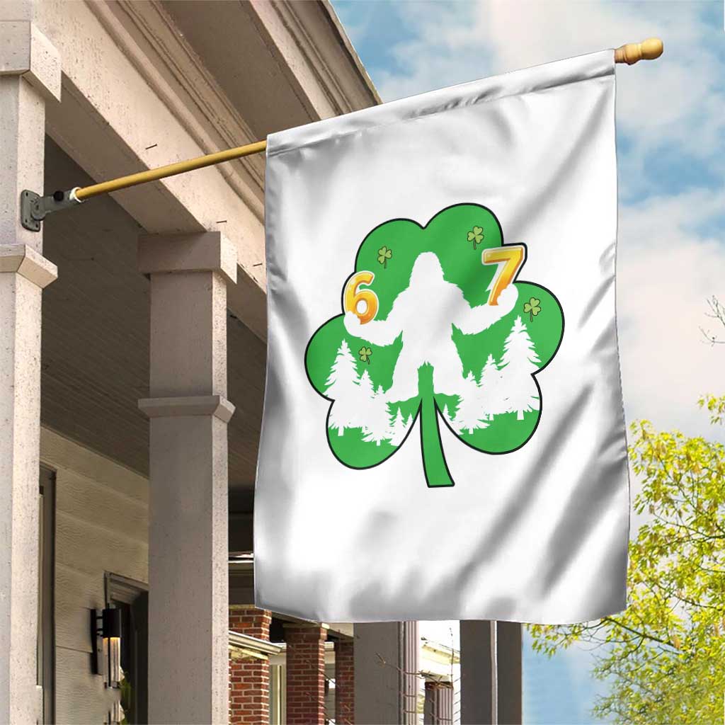 St Patricks Day Bigfoot Shamrock Garden Flag Six Seven Meme TS12 Print Your Wear