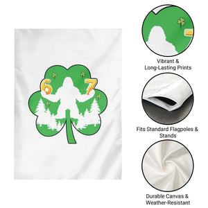St Patricks Day Bigfoot Shamrock Garden Flag Six Seven Meme TS12 Print Your Wear