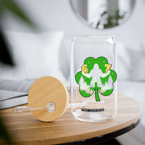St Patricks Day Bigfoot Shamrock Glass Can Six Seven Meme TS12 Print Your Wear