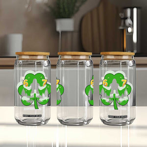 St Patricks Day Bigfoot Shamrock Glass Can Six Seven Meme TS12 Print Your Wear