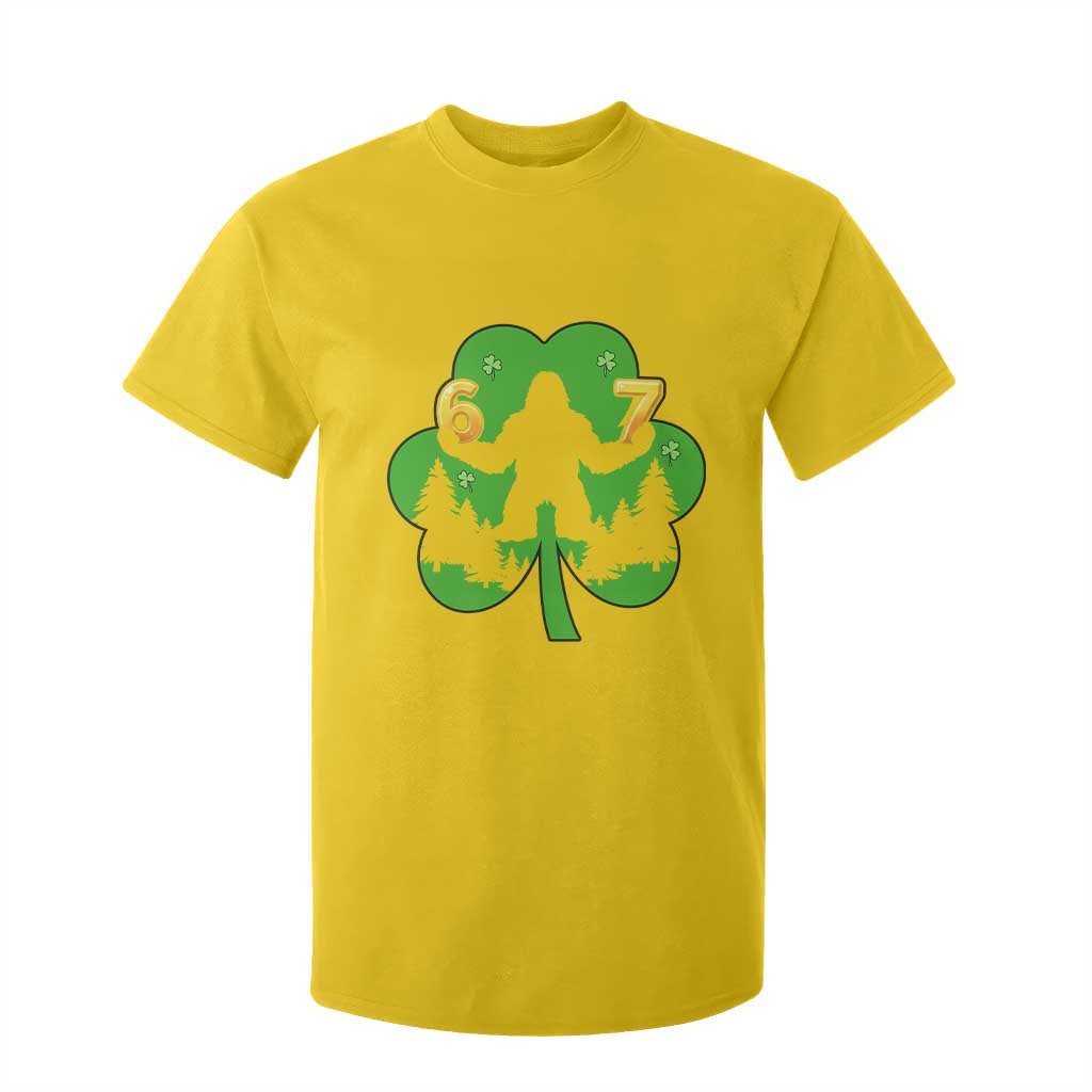 St Patricks Day Bigfoot Shamrock T Shirt For Kid Six Seven Meme TS12 Daisy Print Your Wear