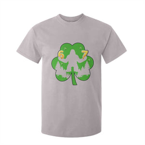 St Patricks Day Bigfoot Shamrock T Shirt For Kid Six Seven Meme TS12 Ice Gray Print Your Wear