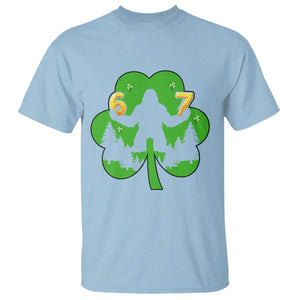 St Patricks Day Bigfoot Shamrock T Shirt Six Seven Meme TS12 Light Blue Print Your Wear