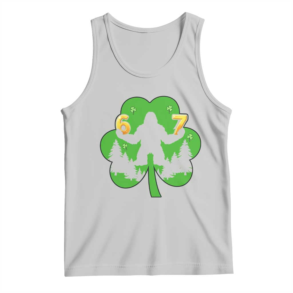 St Patricks Day Bigfoot Shamrock Tank Top Six Seven Meme TS12 Ash Print Your Wear