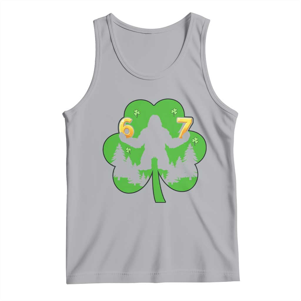 St Patricks Day Bigfoot Shamrock Tank Top Six Seven Meme TS12 Athletic Heather Print Your Wear