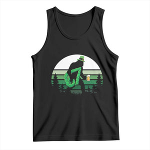 Funny St Patricks Bigfoot Says Six Seven Tank Top Gen Z Irish Gift TS12 Black Print Your Wear