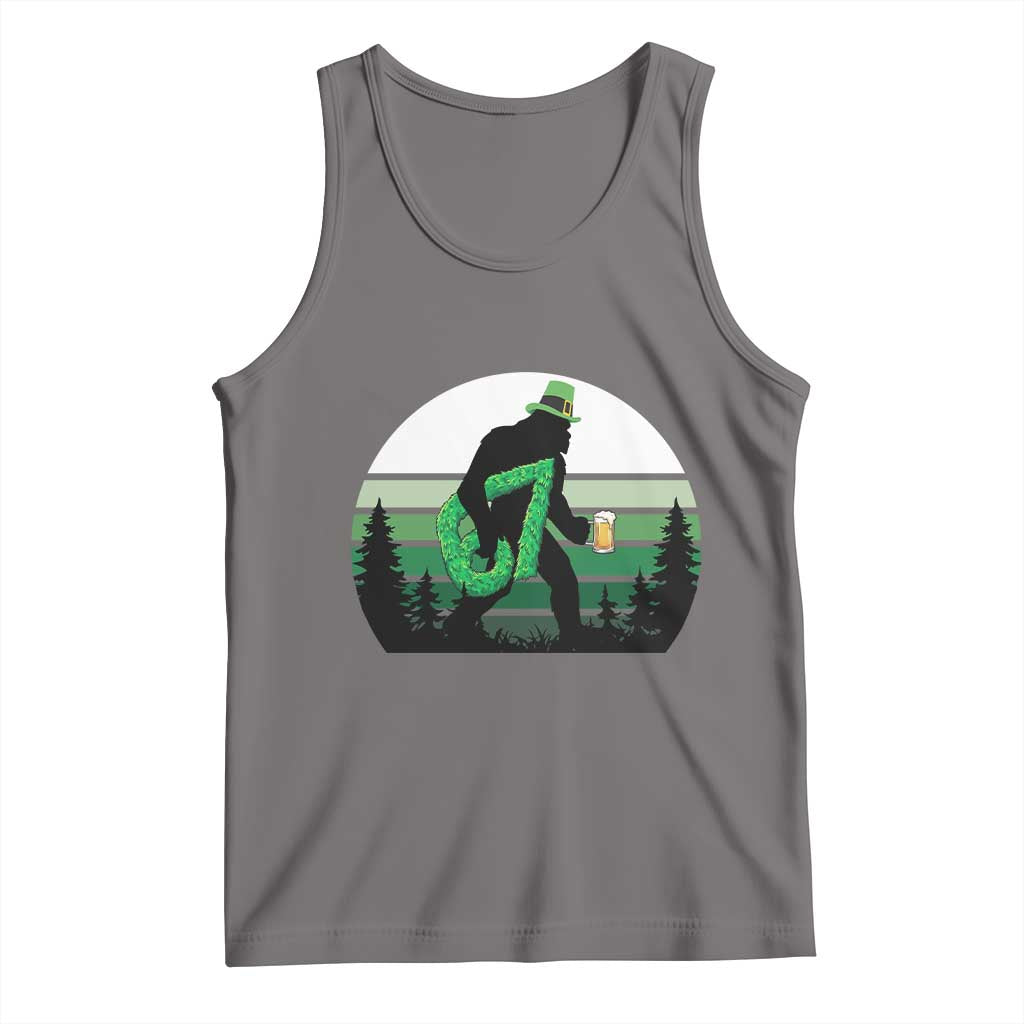 Funny St Patricks Bigfoot Says Six Seven Tank Top Gen Z Irish Gift TS12 Deep Heather Print Your Wear