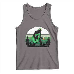 Funny St Patricks Bigfoot Says Six Seven Tank Top Gen Z Irish Gift TS12 Deep Heather Print Your Wear