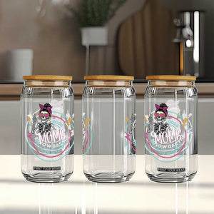 Funny Skeleton Mom Graphic Glass Can Good Moms Say Bad Words TS12 Print Your Wear