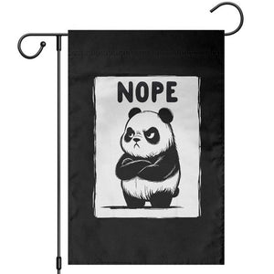 Grumpy Panda Says Nope Garden Flag Japanese Aesthetic Panda Bear Graphic TS12 Black Print Your Wear