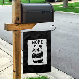 Grumpy Panda Says Nope Garden Flag Japanese Aesthetic Panda Bear Graphic TS12 Print Your Wear