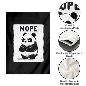 Grumpy Panda Says Nope Garden Flag Japanese Aesthetic Panda Bear Graphic TS12 Print Your Wear
