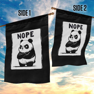 Grumpy Panda Says Nope Garden Flag Japanese Aesthetic Panda Bear Graphic TS12 Print Your Wear