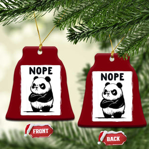 Grumpy Panda Says Nope Ceramic Ornament Japanese Aesthetic Panda Bear Graphic TS12 Print Your Wear