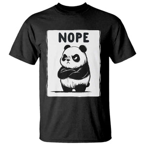 Grumpy Panda Says Nope T Shirt Japanese Aesthetic Panda Bear Graphic TS12 Black Print Your Wear
