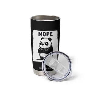 Grumpy Panda Says Nope Tumbler Cup Japanese Aesthetic Panda Bear Graphic TS12 Print Your Wear