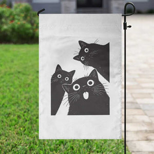 Funny Japanese Black Cat Is Watching You Garden Flag Cat Lover TS12 Print Your Wear