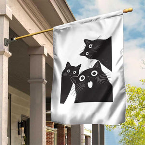 Funny Japanese Black Cat Is Watching You Garden Flag Cat Lover TS12 Print Your Wear