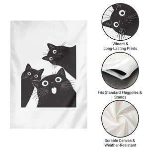 Funny Japanese Black Cat Is Watching You Garden Flag Cat Lover TS12 Print Your Wear