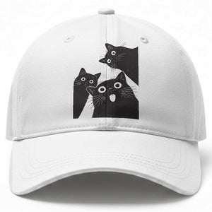 Funny Japanese Black Cat Is Watching You Baseball Cap Cat Lover TS12 Print Your Wear