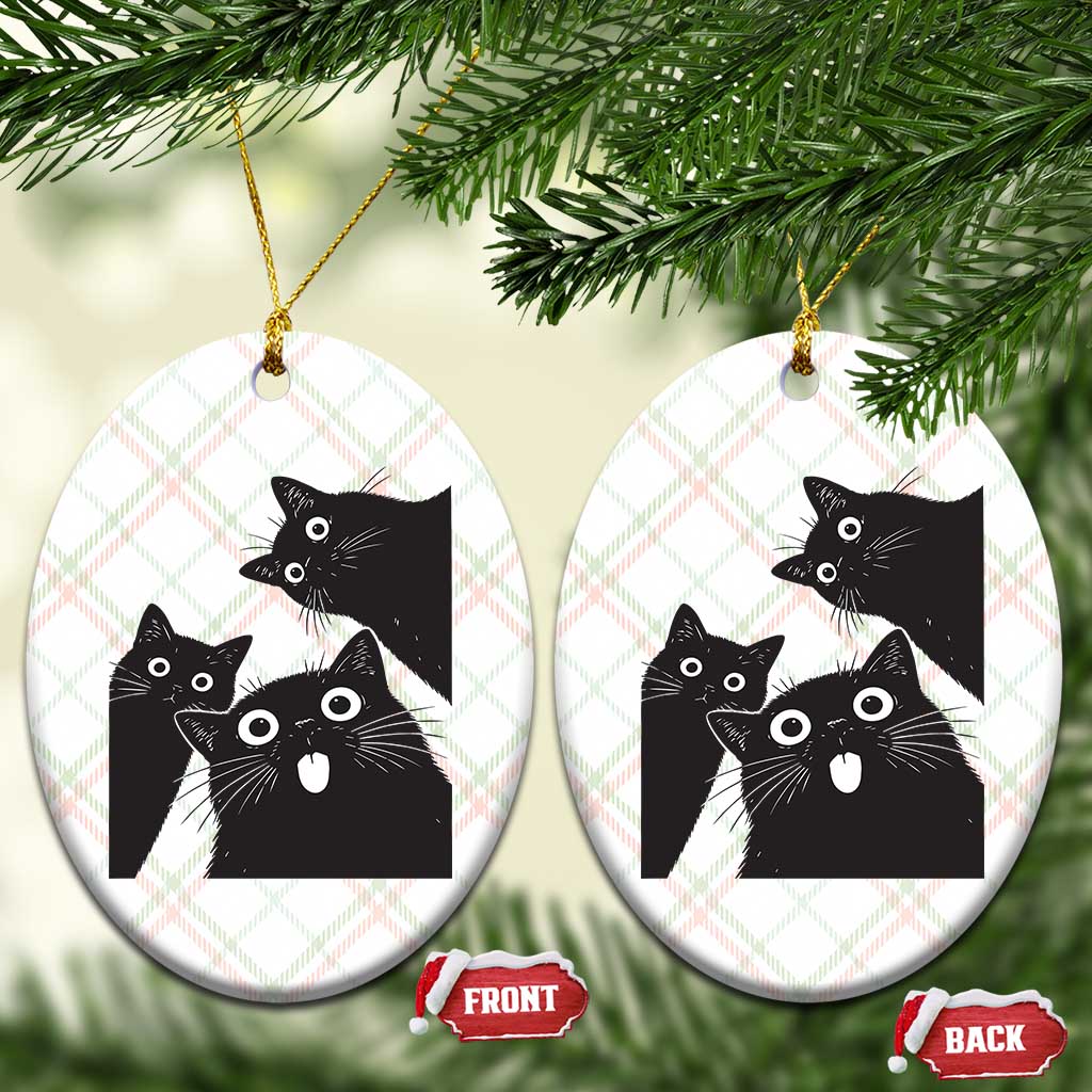 Funny Japanese Black Cat Is Watching You Ceramic Ornament Cat Lover TS12 Print Your Wear