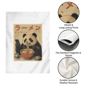 Funny Panda Eating Ramen Scrolling Phone Garden Flag Japanese Art Aesthetic TS12 Print Your Wear
