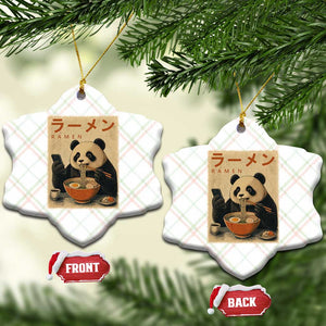 Funny Panda Eating Ramen Scrolling Phone Ceramic Ornament Japanese Art Aesthetic TS12 Print Your Wear